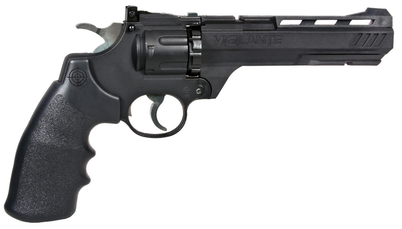 Crosman Vigilante CO2 Revolver 0.177 Cal Airgun, Black