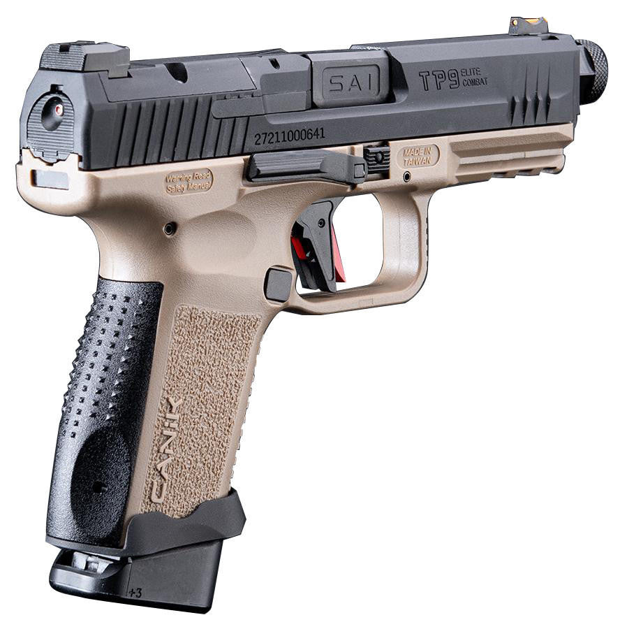 Cybergun Canik Salient Arms TP9 Elite Combat GBB Airsoft Training Pistol, Two-Tone