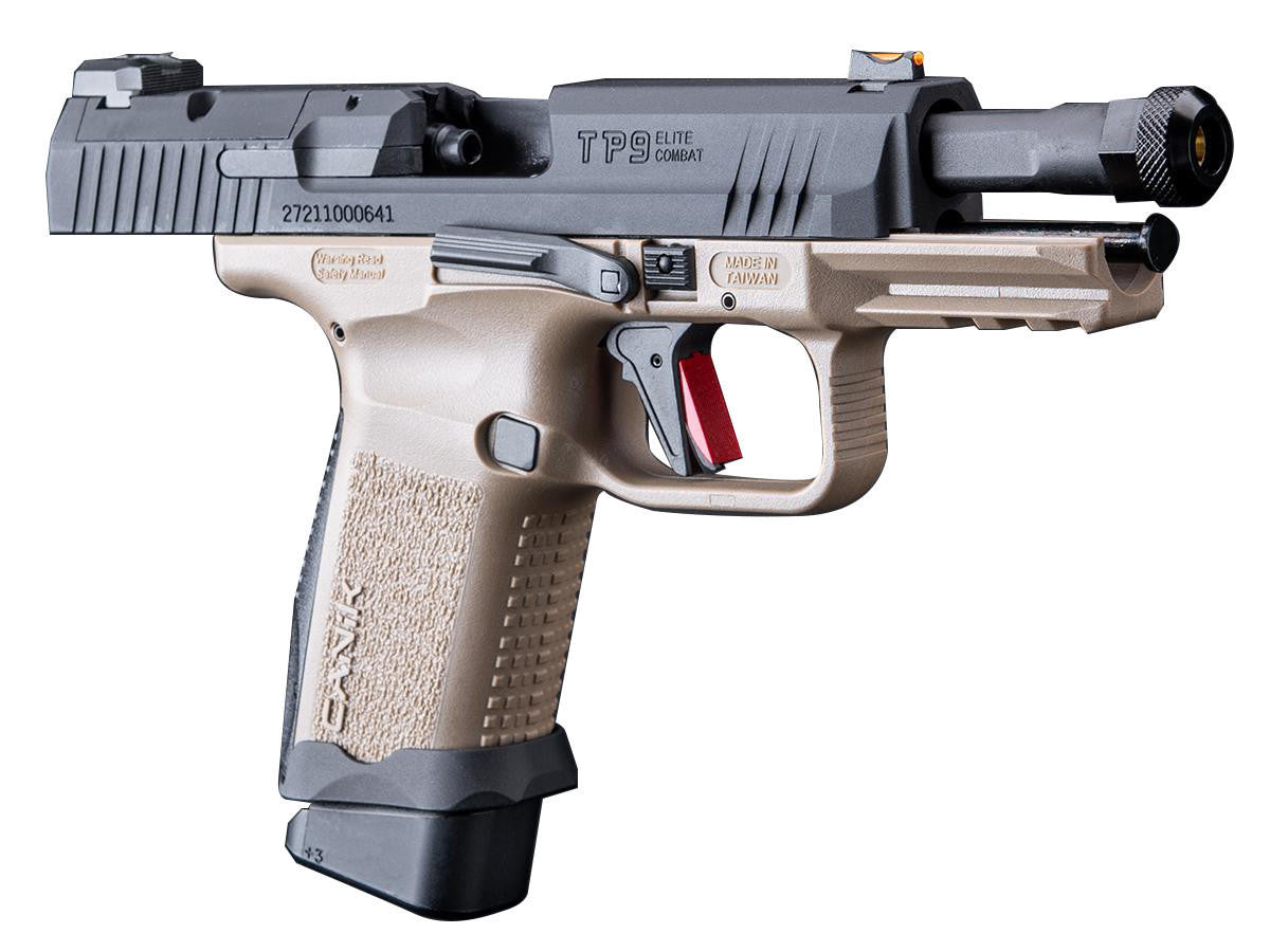 Cybergun Canik Salient Arms TP9 Elite Combat GBB Airsoft Training Pistol, Two-Tone