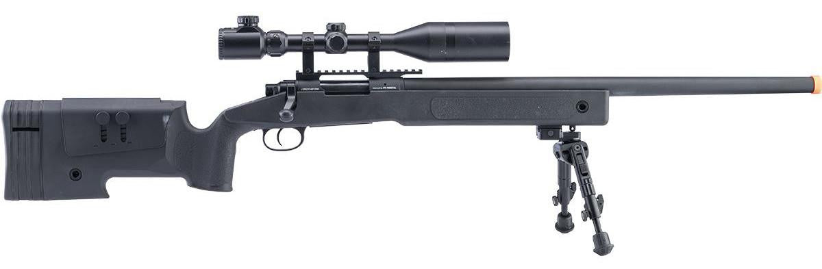 Cybergun FN Herstal Licensed SPR A2 High Power Airsoft Sniper Rifle, Black