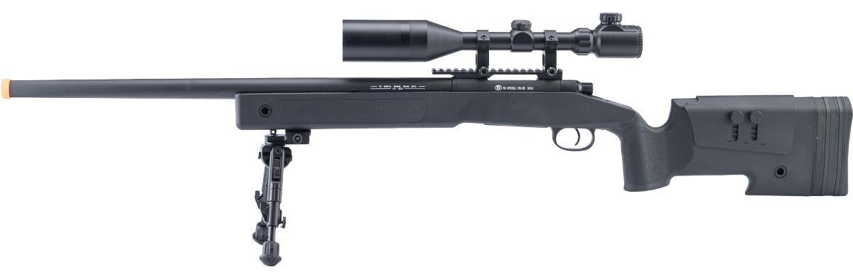 Cybergun FN Herstal Licensed SPR A2 High Power Airsoft Sniper Rifle, Black