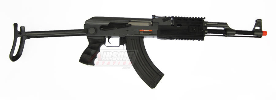 CYMA CM028B AK-47 RIS Folding Stock AEG Airsoft AEG Rifle, Black