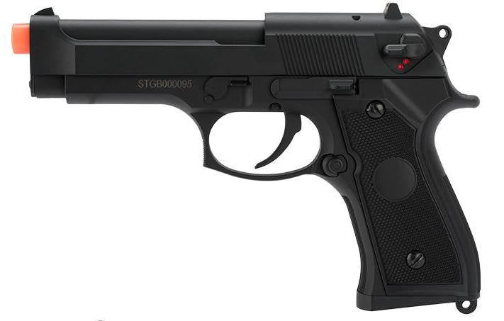 CYMA Full Auto Select Fire M9 Airsoft AEP Pistol Package, Black