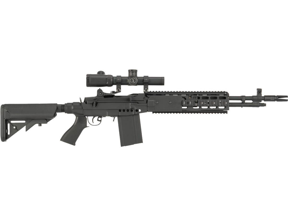 CYMA Sport Full Metal M14 EBR Designated Marksman AEG Airsoft Rifle, Black