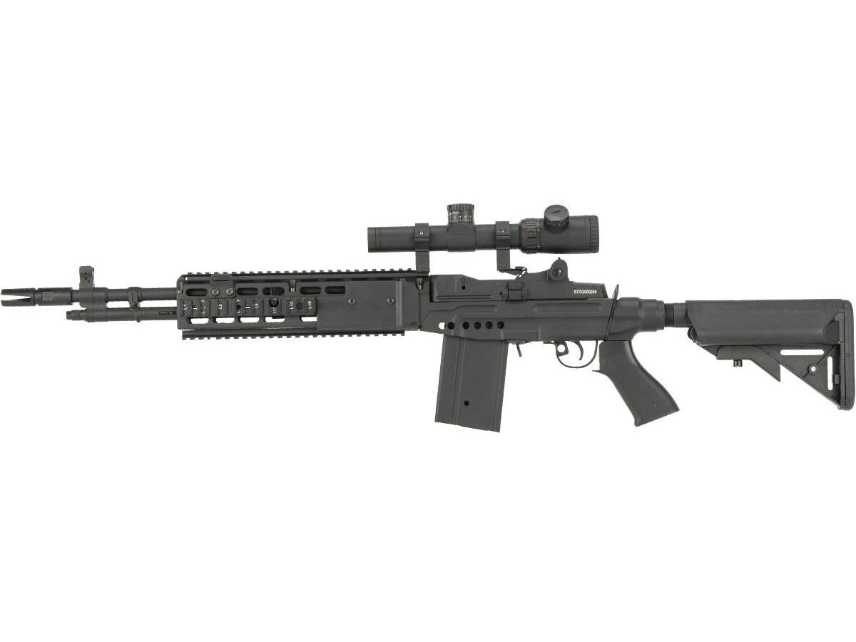 CYMA Sport Full Metal M14 EBR Designated Marksman AEG Airsoft Rifle, Black