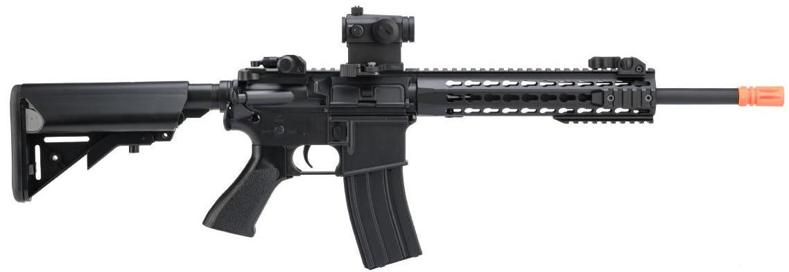 CYMA Sport M4 Carbine w/ 10" Keymod Handguard Airsoft Rifle, Black