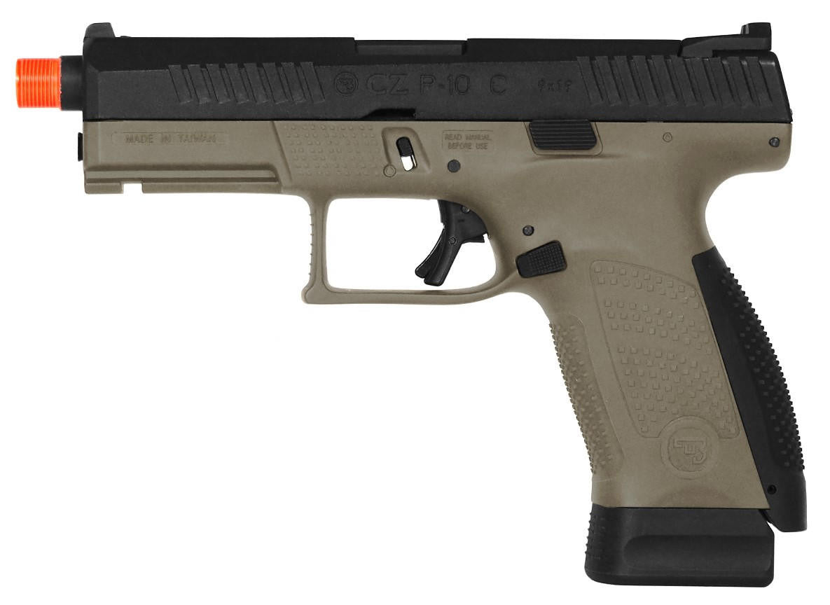 CZ P-10C CO2 Blowback Airsoft Pistol, FDE