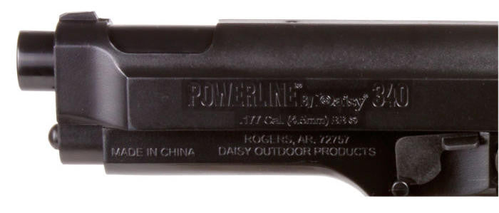Daisy Powerline 340 Spring Single Action 0.177 Cal Air Pistol, Black