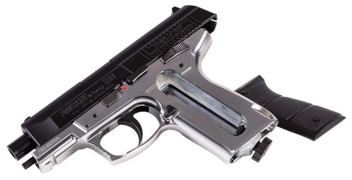 Daisy Powerline 5501 CO2 Powered 0.177 Cal Airgun, Silver/Black