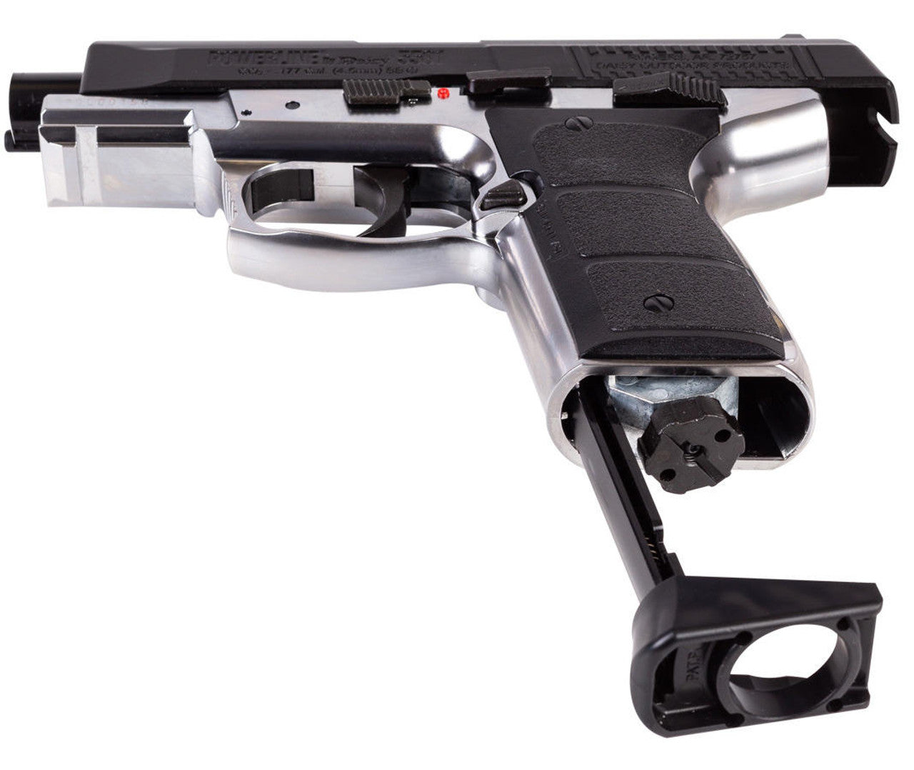 Daisy Powerline 5501 CO2 Powered 0.177 Cal Airgun, Silver/Black