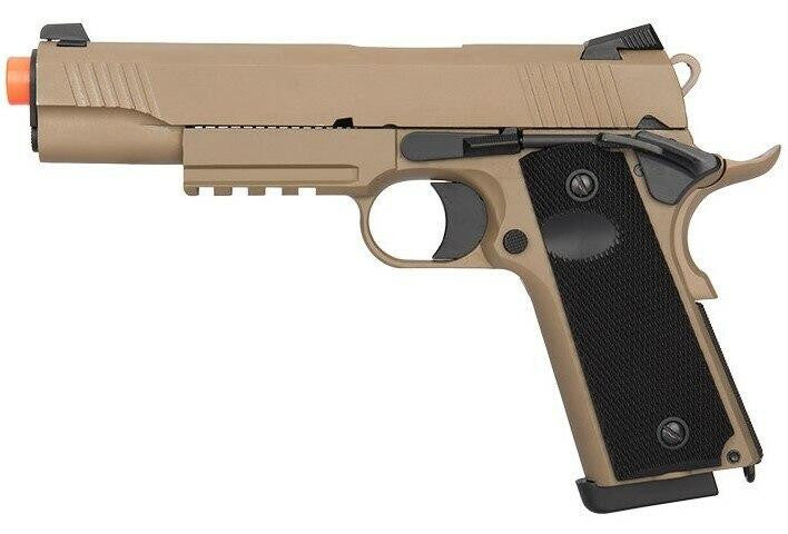 Double Bell CQB Tactical Gas Blowback Airsoft Pistol, Tan