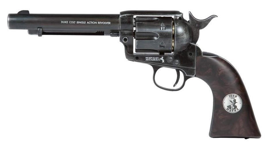 Duke Colt CO2 Weathered .177 Pellet Revolver, Black