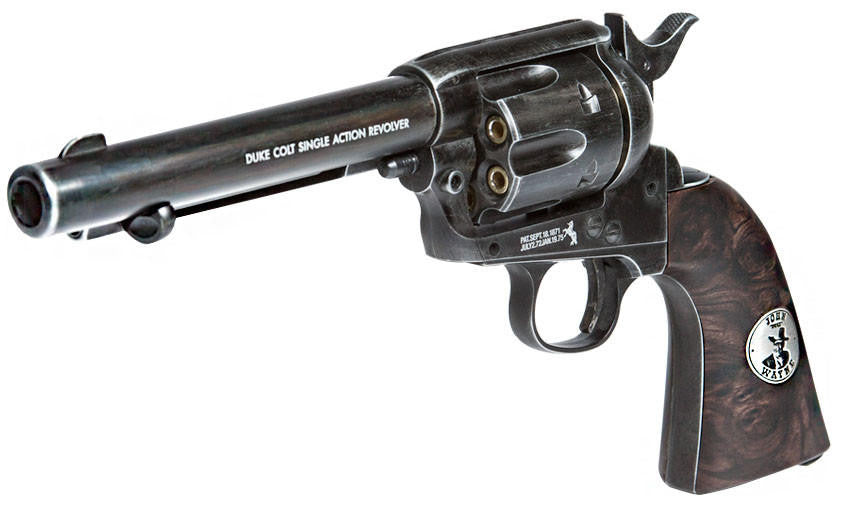 Duke Colt CO2 Weathered .177 Pellet Revolver, Black