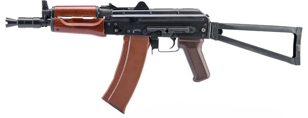 E&L AKS74U AEG E-Platinum w/ ASTER SE Airsoft Rifle, Wood/Black
