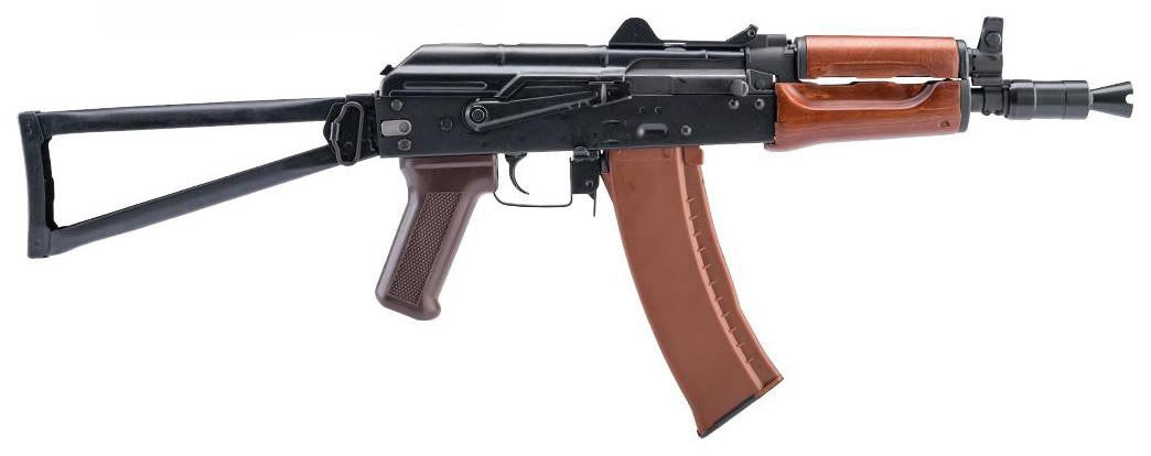 E&L AKS74U AEG E-Platinum w/ ASTER SE Airsoft Rifle, Wood/Black