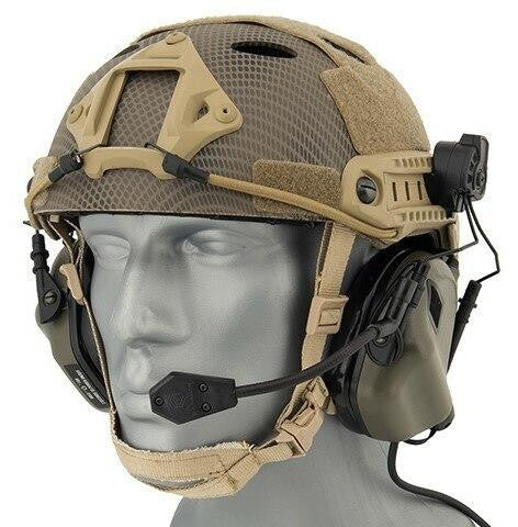 Earmor M32H MOD3 Tactical Communication Hearing Protector for FAST Helmet, Foliage Green