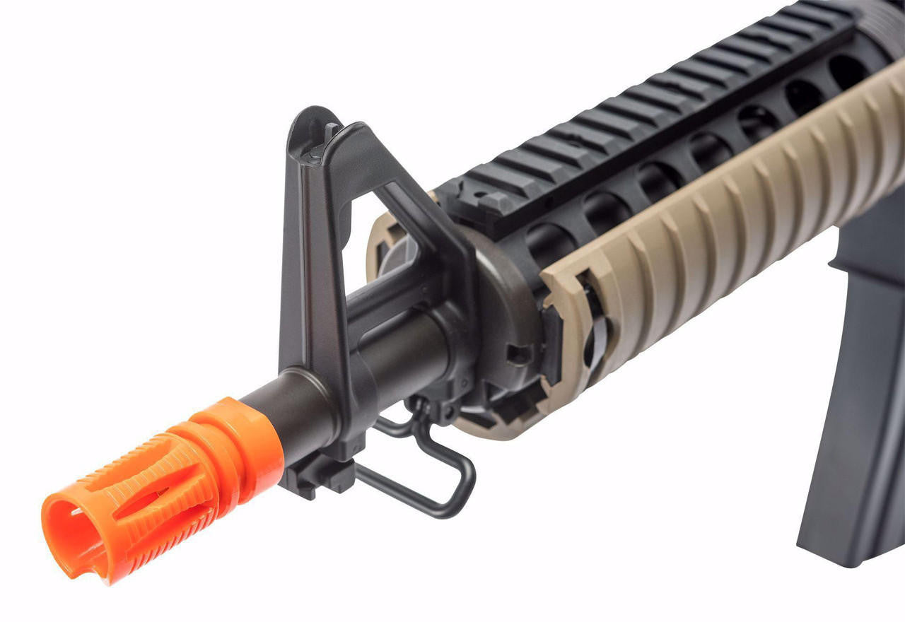 Elite Force M4 CQBX w/ Eye Trace 2023 Airsoft AEG Rifle, Black/Tan