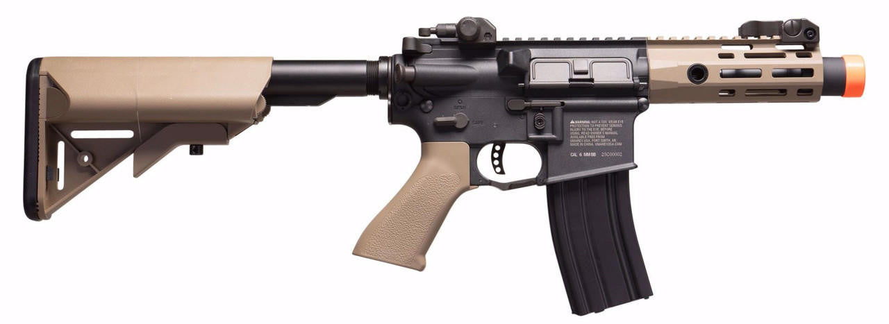 Elite Force M4 CQCX AEG Carbine Airsoft Rifle w/ EYE Trace 2023, Black/Tan