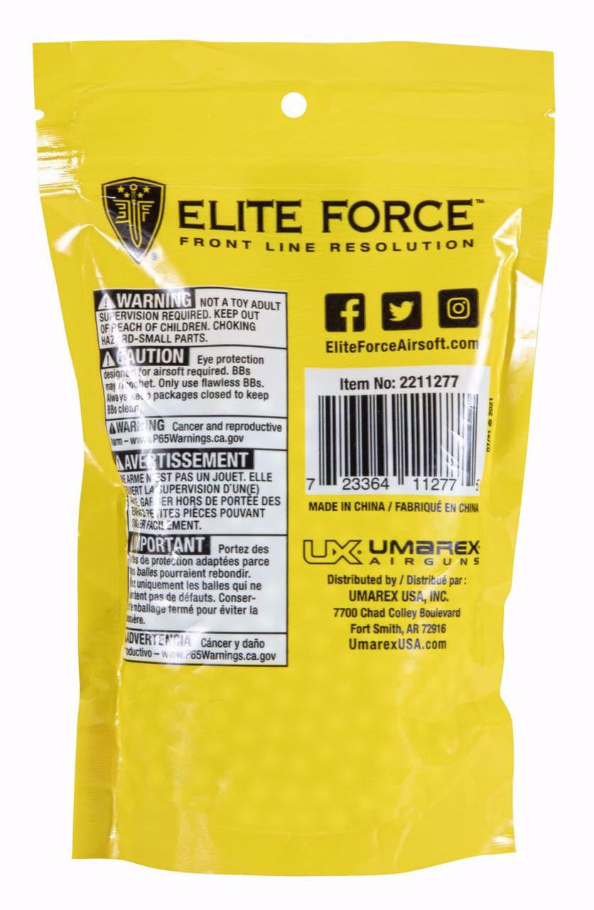 Elite Force Tracer BBs, 0.20g, 1000ct Bag, Green