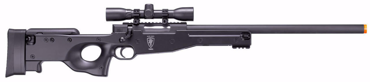 Elite Force Tundra Bolt Action Airsoft Sniper Rifle w/ Scope, Black
