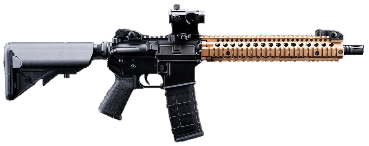 EMG Daniel Defense Licensed DDM4 Airsoft AEG Rifle w/ CYMA Platinum QBS Gearbox, DE/Black