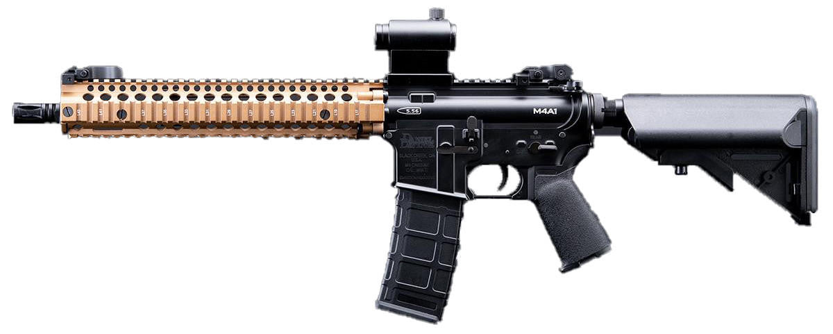 EMG Daniel Defense Licensed DDM4 Airsoft AEG Rifle w/ CYMA Platinum QBS Gearbox, DE/Black