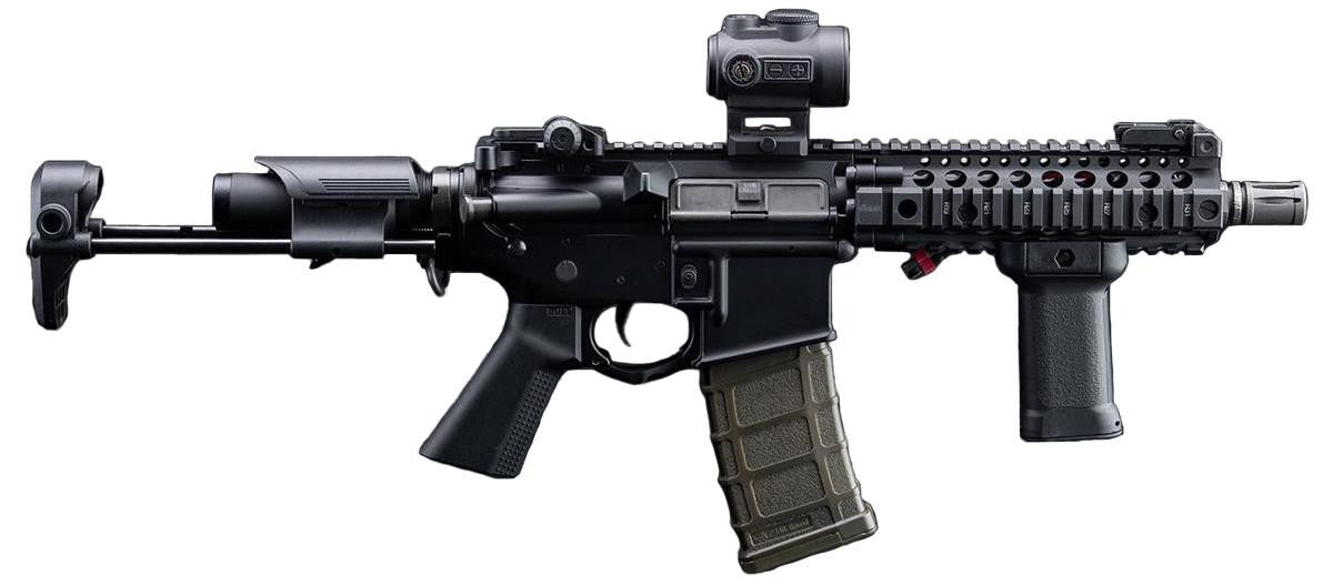 EMG Daniel Defense Licensed DDM4 Dagger RISII-7 B.R.S.S. Airsoft AEG Rifle, Black