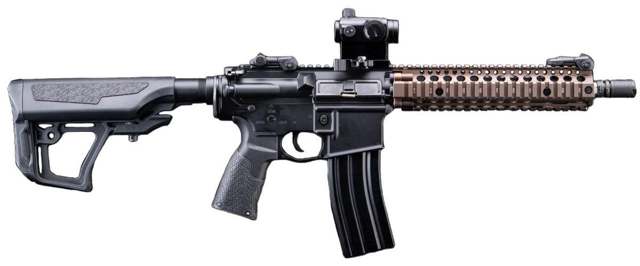 EMG / Daniel Defense Licensed DDMK18 Airsoft EBB AEG Rifle w/ S3 Electronic Trigger by ICS, Black/DE