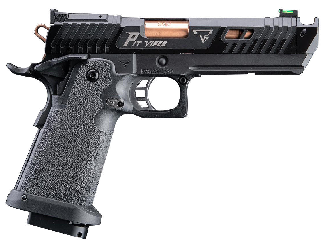 EMG TTI Licensed JW4 2011 Pit Viper Standard Green Gas GBB Airsoft Pistol, Black