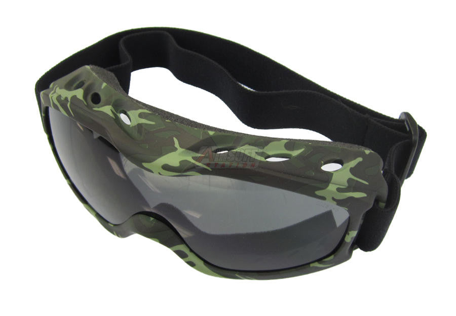 Evader II FogStopper Goggles - Camo Frame / Smoke Lenses, Fits Over Glasses