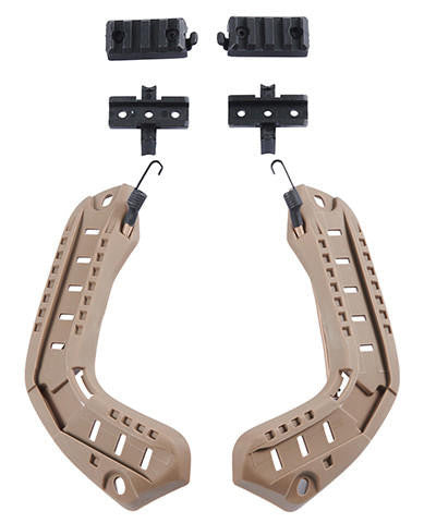 FMA Labs Fast Helmet Accessory Rails, Dark Earth