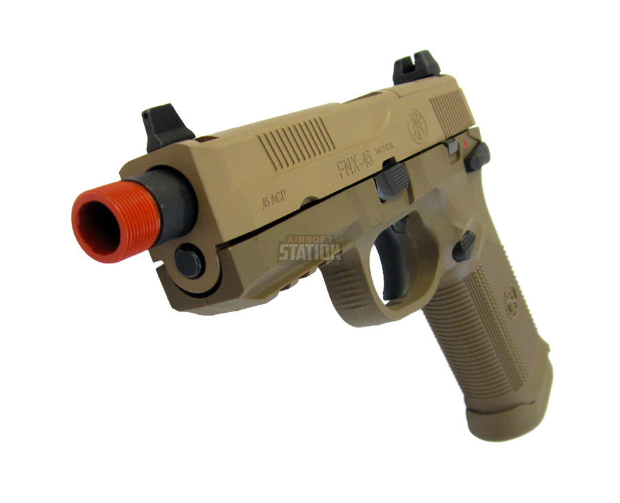 FN Herstal FNX-45 Tactical Metal Gas Blowback Airsoft Pistol, Tan
