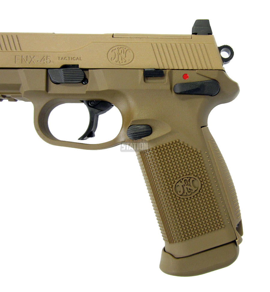 FN Herstal FNX-45 Tactical Metal Gas Blowback Airsoft Pistol, Tan