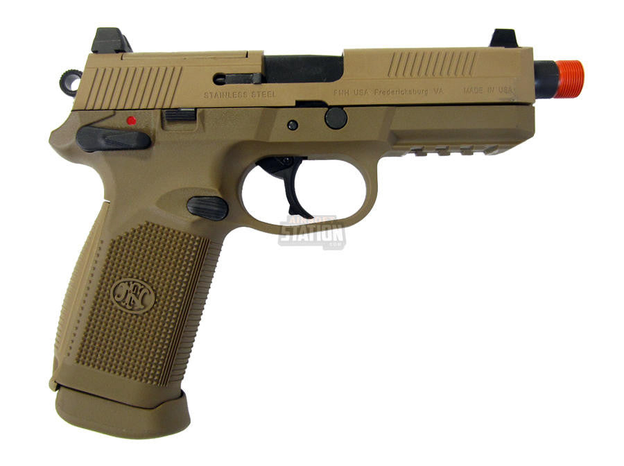 FN Herstal FNX-45 Tactical Metal Gas Blowback Airsoft Pistol, Tan