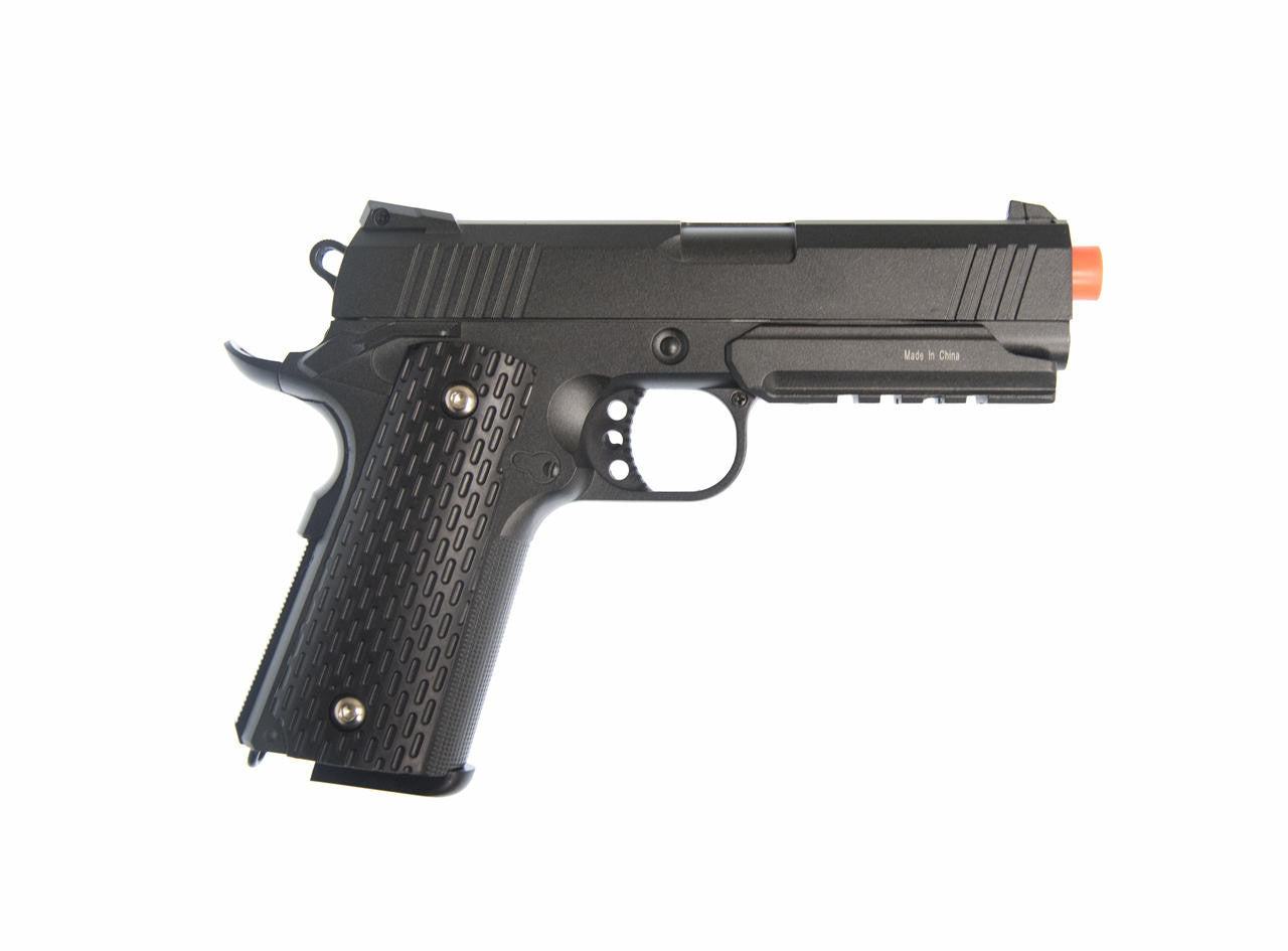 Full Metal 1911 Warrior Spring Pistol, Black