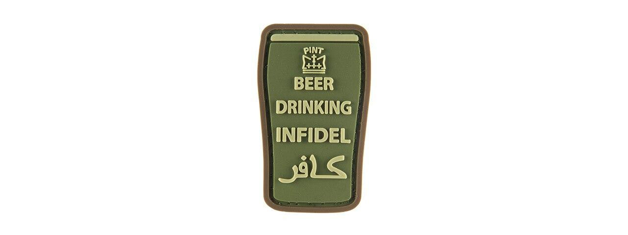 G-Force Beer Drinking Infidels Morale Patch, OD Green