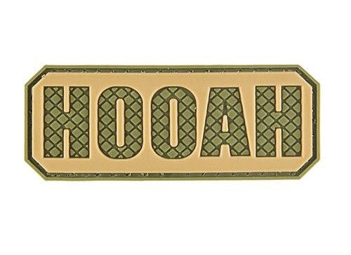 G-Force Hooah PVC Morale Patch, OD Green