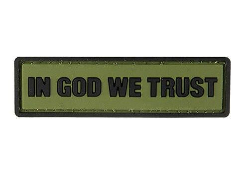 G-Force In God We Trust PVC Morale Patch, OD Green
