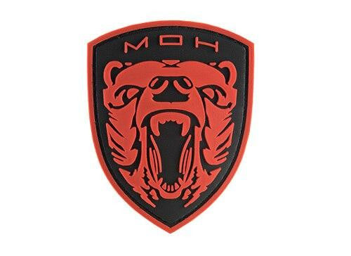 G-Force Moh Grizzly PVC Morale Patch, Red