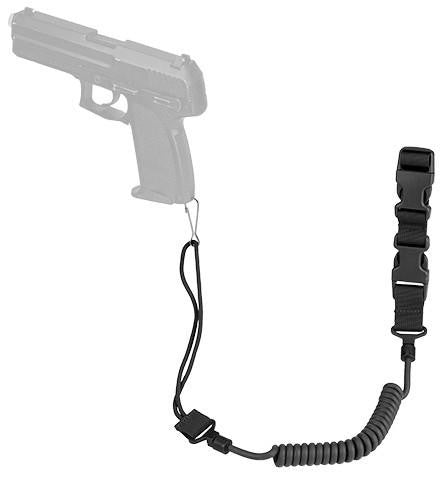 G-Force Nylon Elastic Upgraded Pistol Lanyard Sling, Black