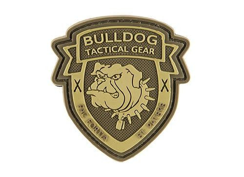 G-Force Shield Bulldog PVC Morale Patch, Brown