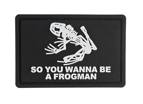 G-Force So You Wanna Be A Frogman PVC Morale Patch, Black