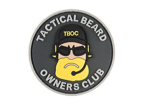 G-Force Tactical Beard Owners Club PVC Morale Patch, Black/Yellow