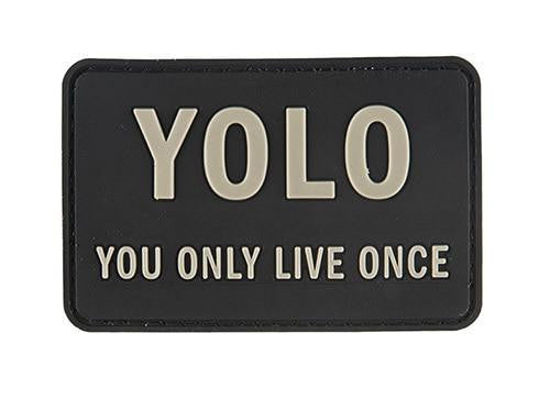 G-Force YOLO You Only Live Once PVC Morale Patch, Black