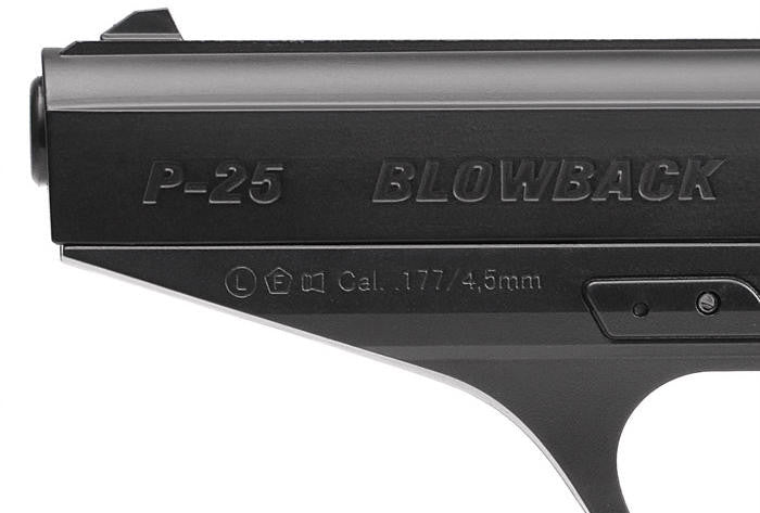 Gamo P-25 CO2 Powered 0.177 Cal Air Pistol, Black