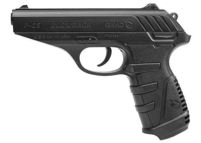 Gamo P-25 CO2 Powered 0.177 Cal Air Pistol, Black