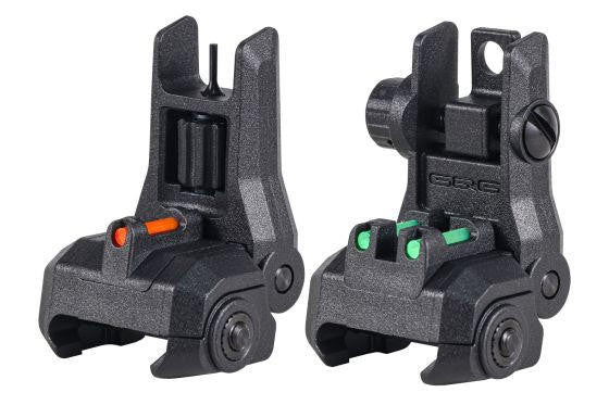 G&G Dual-Profile Fiber Optic Flip-Up Sight, Black
