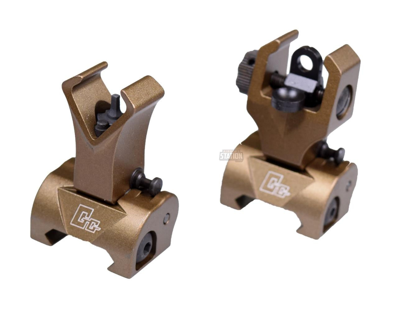 G&G Flip-Up Front & Rear Sights for M16 Series, Tan