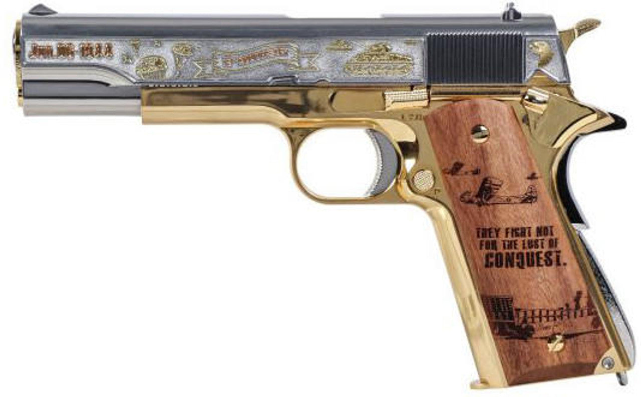 G&G GPM1911 D-Day Limited Version Airsoft Pistol, Gold/Silver