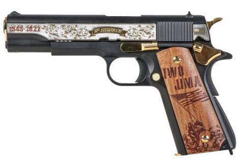 G&G GPM1911 IWO JIMA Limited Version Airsoft Pistol, Gold/Silver